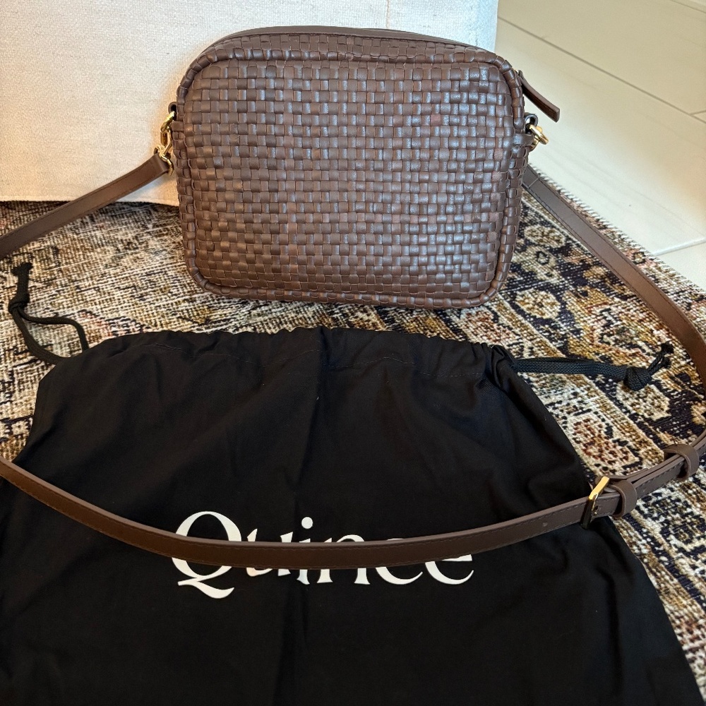Quince Woven Crossbody Bag